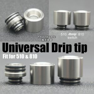 防榨油 防噴油 510/810 通用吸嘴 2合1 不鏽鋼吸嘴 通用RDA RTA RDTA 成品霧化器 TFV8 12