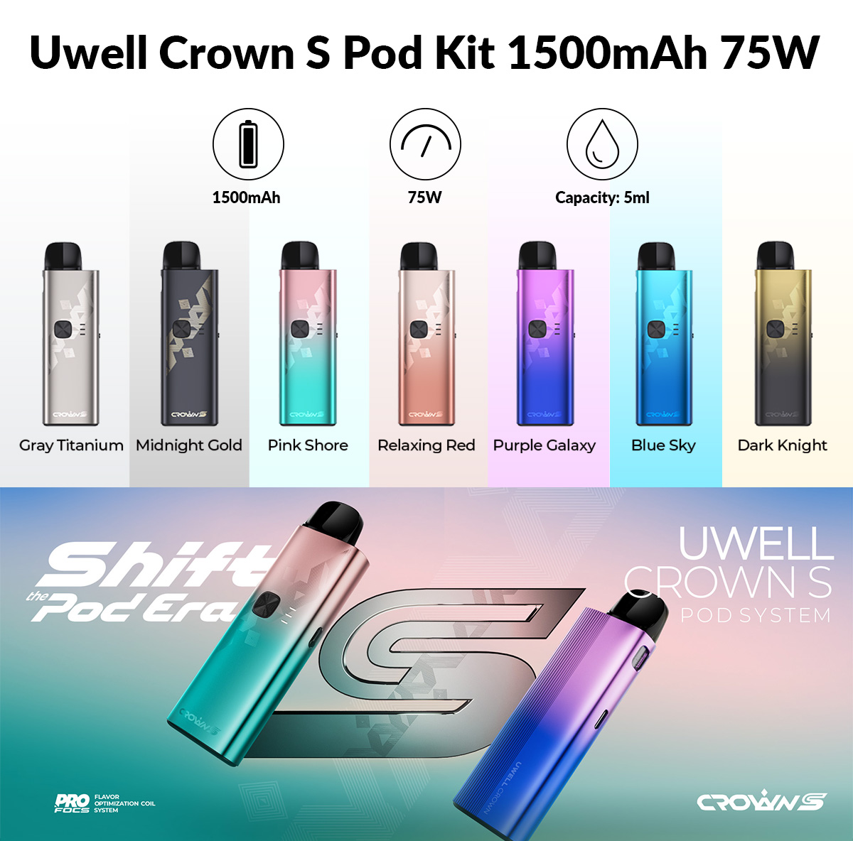 Uwell-Crown-S-Pod-Kit-1500mAh-75W_01(1) Uwell Crown S Pod Kit 1500mAh 75W 011